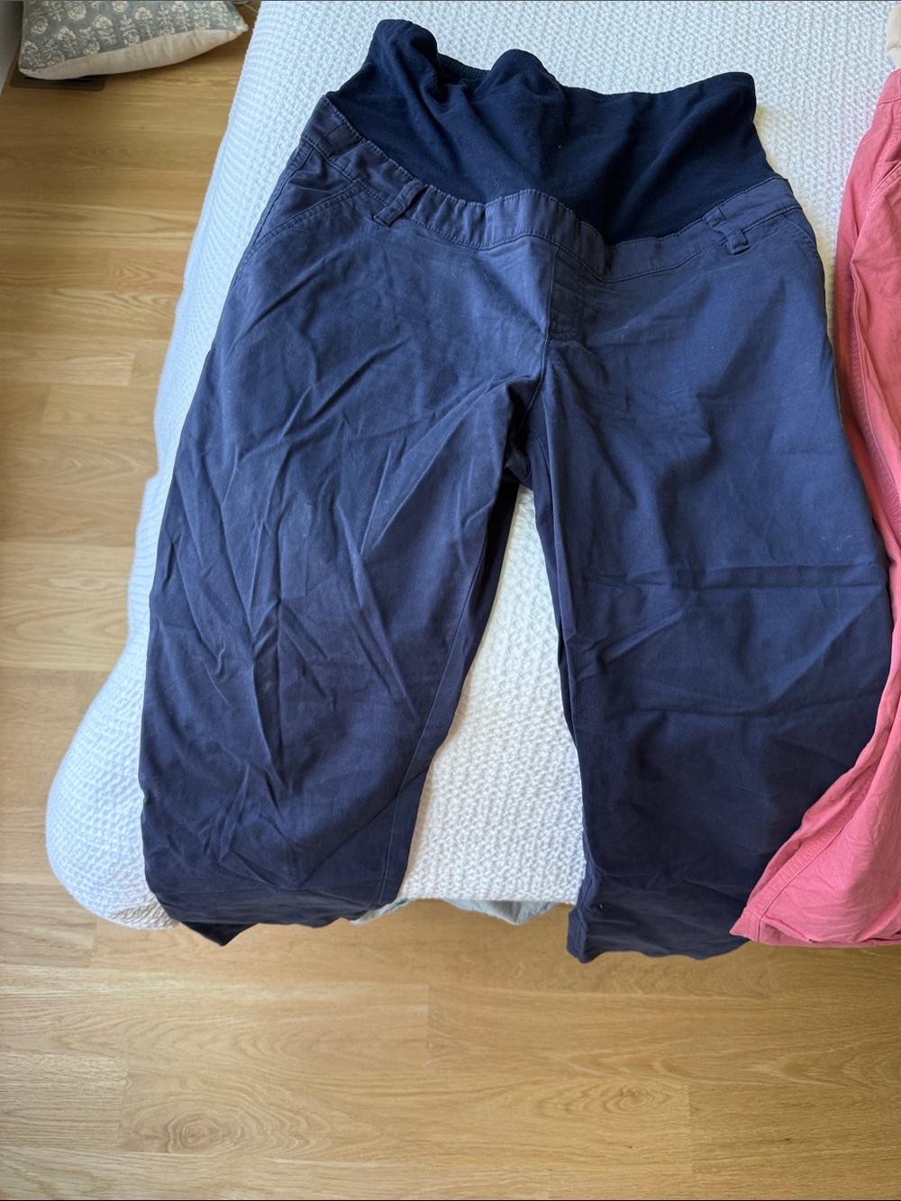 GAP Maternity Straight Khaki Pants in Dark Navy
